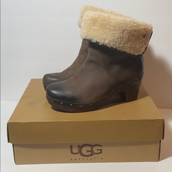 ugg clog boots with fur